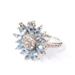 Sunflower Zircon Ring — Silver