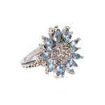 Sunflower Zircon Ring — Silver