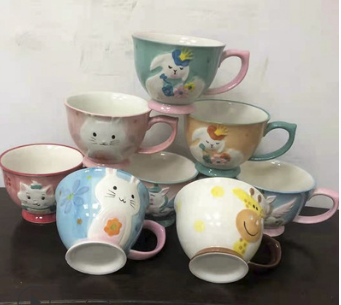 Cute Ceramic Oatmeal Mug