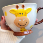 Cute Ceramic Oatmeal Mug