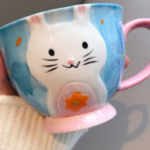 Cute Ceramic Oatmeal Mug