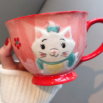 Cute Ceramic Oatmeal Mug