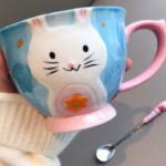 Cute Ceramic Oatmeal Mug
